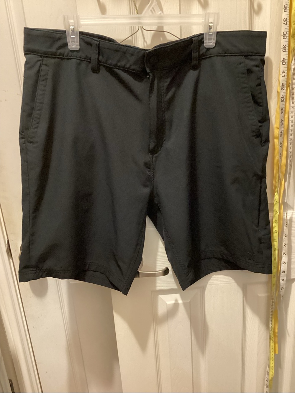 Hurley Black Flat-Front Performance Shorts